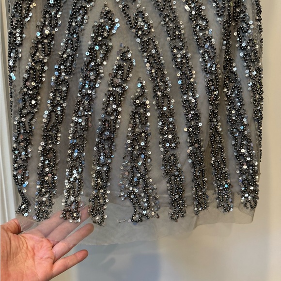 Adrianna Papell Black Sequin Sleeveless Mini Dress - Picture 5 of 6